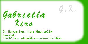 gabriella kirs business card